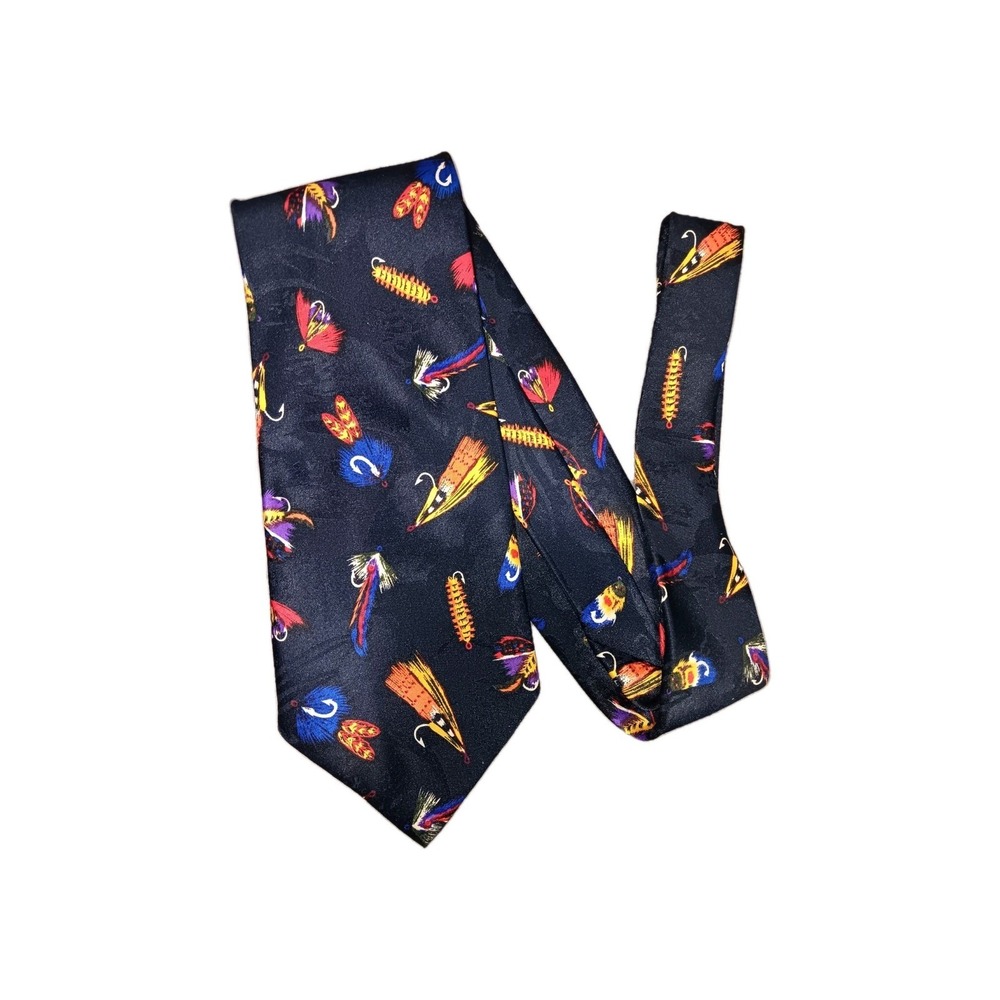 Surrey Novelty Necktie Fishing Lures Print Silk Tie Career